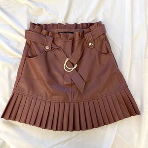 Brand New Faux Leather Zara Skirt Size M